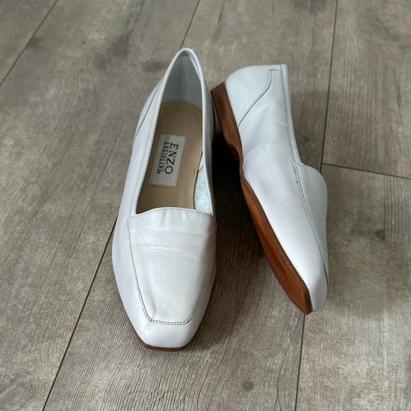 Enzo Angiolini Shoes - Enzo Angiolini  Liberty White Leather Flat Loafers Shoes Slip On Casual Size 7.5